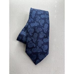 Gianni Blue Paisley Pattern 100% Silk Handmade in Italy Tie NWOT